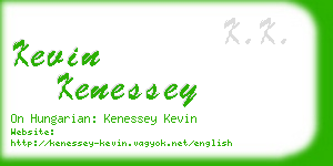 kevin kenessey business card